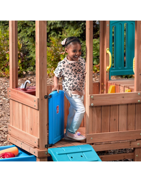 Step2 Adventure  drewniany plac zabaw Domek Zjeżdżalnia