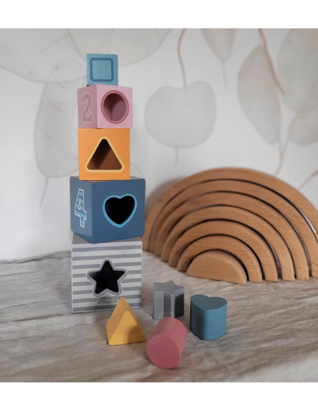 Viga Klocki Drewniana Układanka