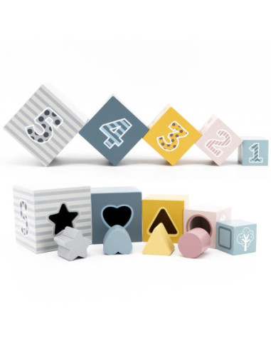 Viga Klocki Drewniana Układanka