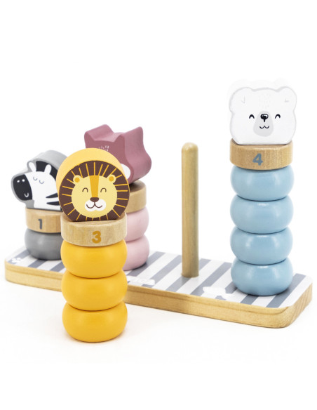 Drewniana Układanka Edukacyjna ze Zwierzątkami VIGA PolarB