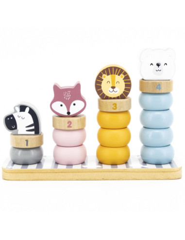 Drewniana Układanka Edukacyjna ze Zwierzątkami VIGA PolarB