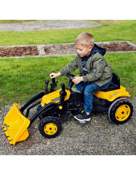WOOPIE Ogromny Traktor Na Pedały Spychacz Żółty