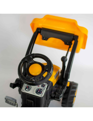 WOOPIE Ogromny Traktor Na Pedały Spychacz Żółty