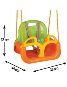 WOOPIE Huśtawka Swing 3w1 Pomarańczowa 2