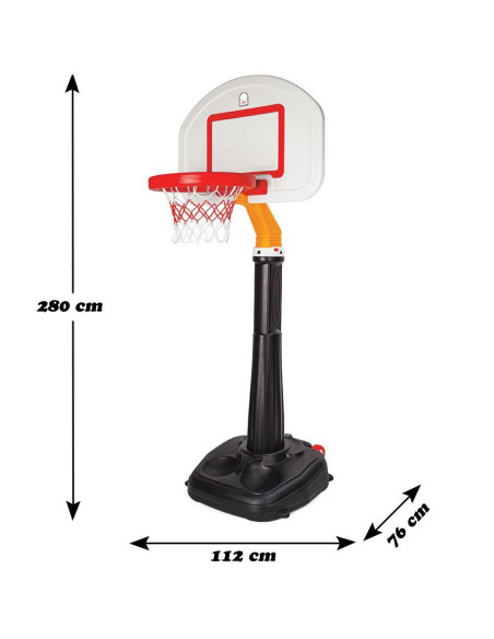 WOOPIE Koszykówka 15-stopniowa regulacja 280 cm