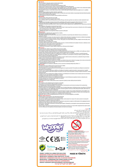 WOOPIE Koszykówka 15-stopniowa regulacja 280 cm