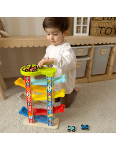 TOOKY TOY Kolorowa  Zjeżdżalnia Tor Dla Samochodów 2