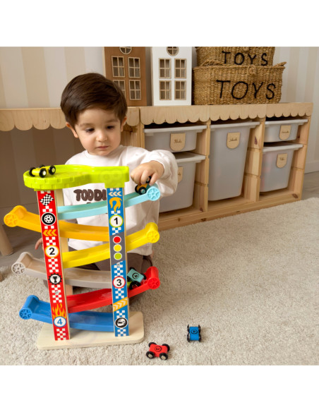 TOOKY TOY Kolorowa  Zjeżdżalnia Tor Dla Samochodów