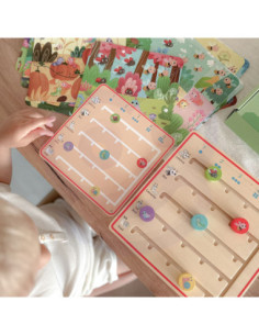 TOOKY TOY Drewniana Gra Nauka Liczenia Zwierzątka 2