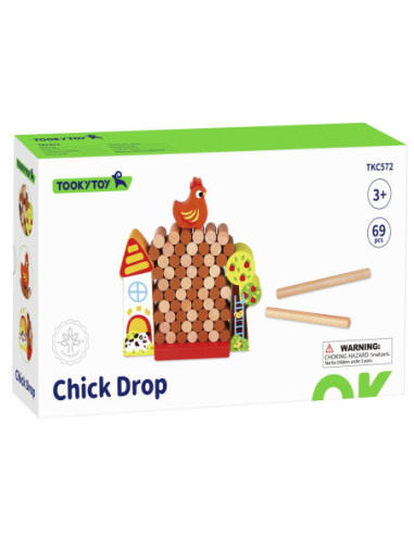 TOOKY TOY Gra Jenga Drewniana Farma