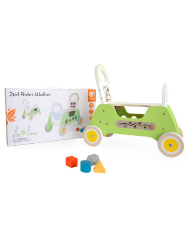 Drewniany Jeździk Pchacz Rider 2 w 1 Classic World