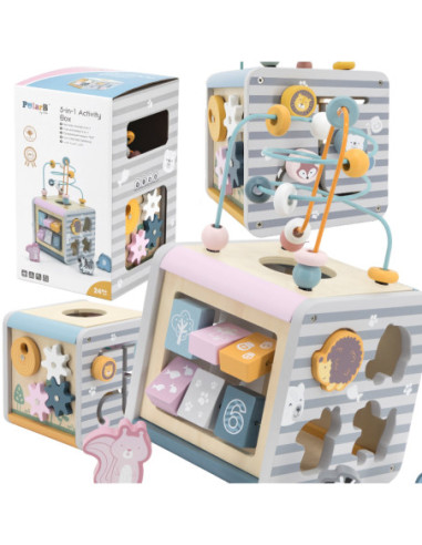 Viga Toys Drewniane Centrum Gier 5w1