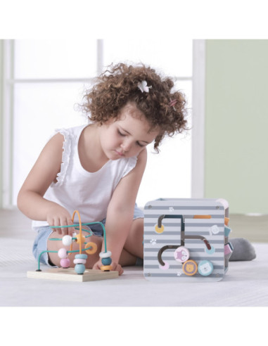 Viga Toys Drewniane Centrum Gier 5w1