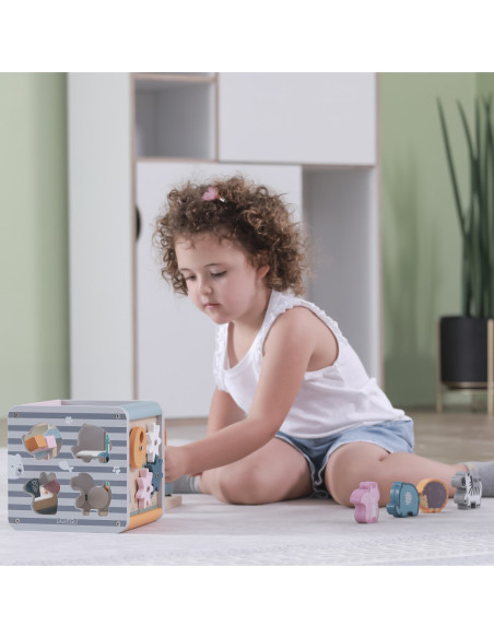 Viga Toys Drewniane Centrum Gier 5w1