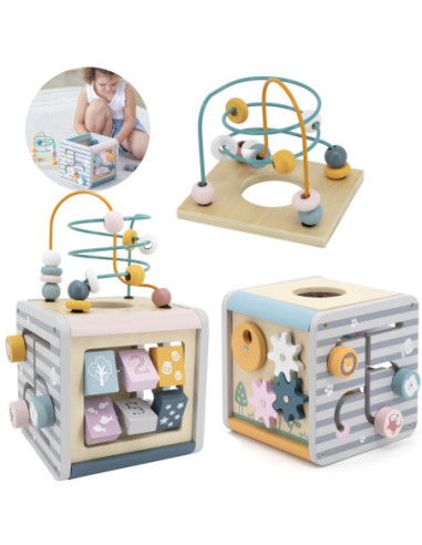 Viga Toys Drewniane Centrum Gier 5w1