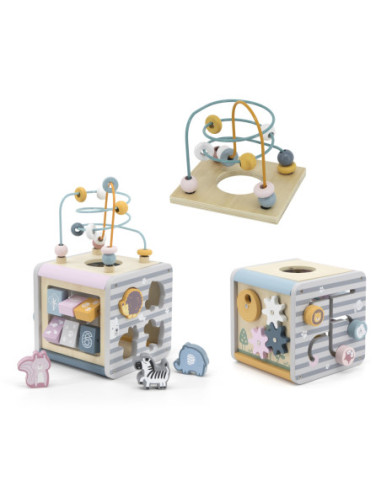 Viga Toys Drewniane Centrum Gier 5w1