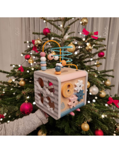 Viga Toys Drewniane Centrum Gier 5w1