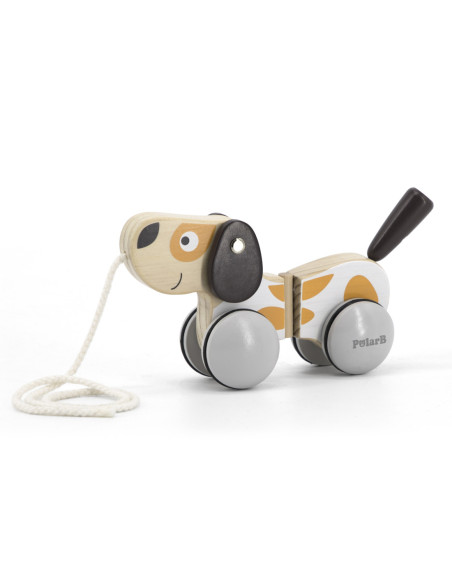 Viga PolarB Drewniany Piesek do Ciągnięcia