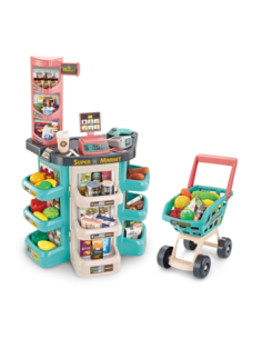 WOOPIE Sklep Supermarket i Wózek Koszyk Sklepowy Kasa Waga Skaner 47 akc 2