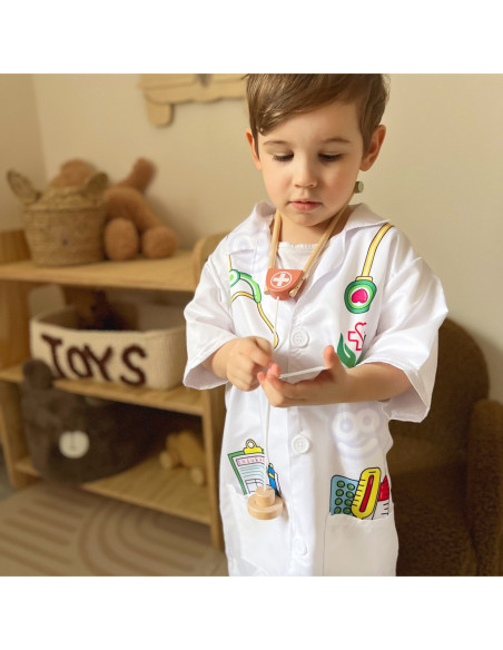 WOOPIE Ubranko Strój Lekarza Doktora dla Dzieci do ok. 120 cm