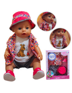 WOOPIE ROYAL Kolorowe Ubranko dla Lalki Piesek Kurteczka Czapeczka 43-46 cm