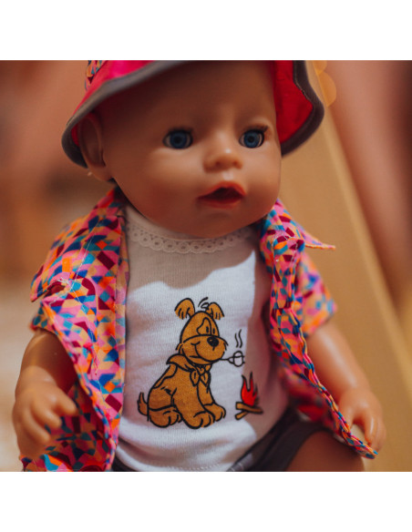 WOOPIE Kolorowe Ubranko dla Lalki Piesek Kurteczka Czapeczka 43-46 cm