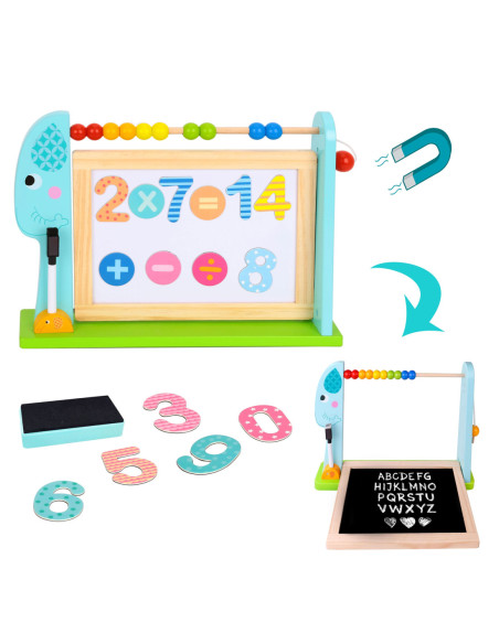 TOOKY TOY  Edukacyjna Tablica Na Biurko + 18 magnetycznych elementów