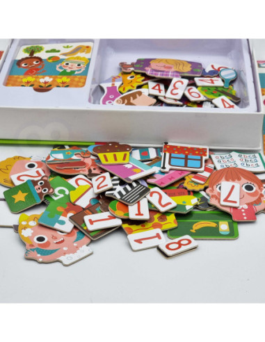 TOOKY TOY Puzzle Drewniane Pudełko Magnetyczne