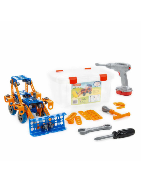 Zestaw Majsterkowicza "Super Mechanik" + Zestaw Narzędzi Klocki Konstrukcyjne "Wynalzca" Wader QT Polesie