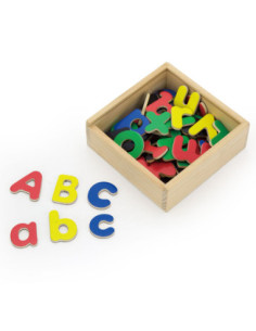 VIGA Drewniane Magnetyczne literki Magnes Uczymy się Pisać