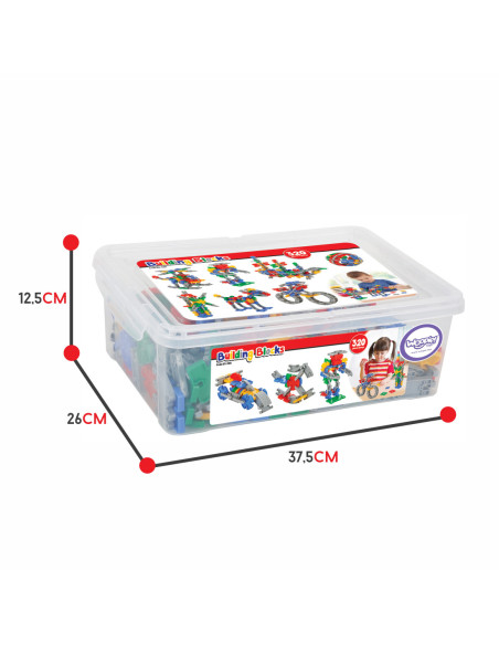 WOOPIE Zestaw Konstrukcyjnych Klocków w Skrzynce 320 szt.